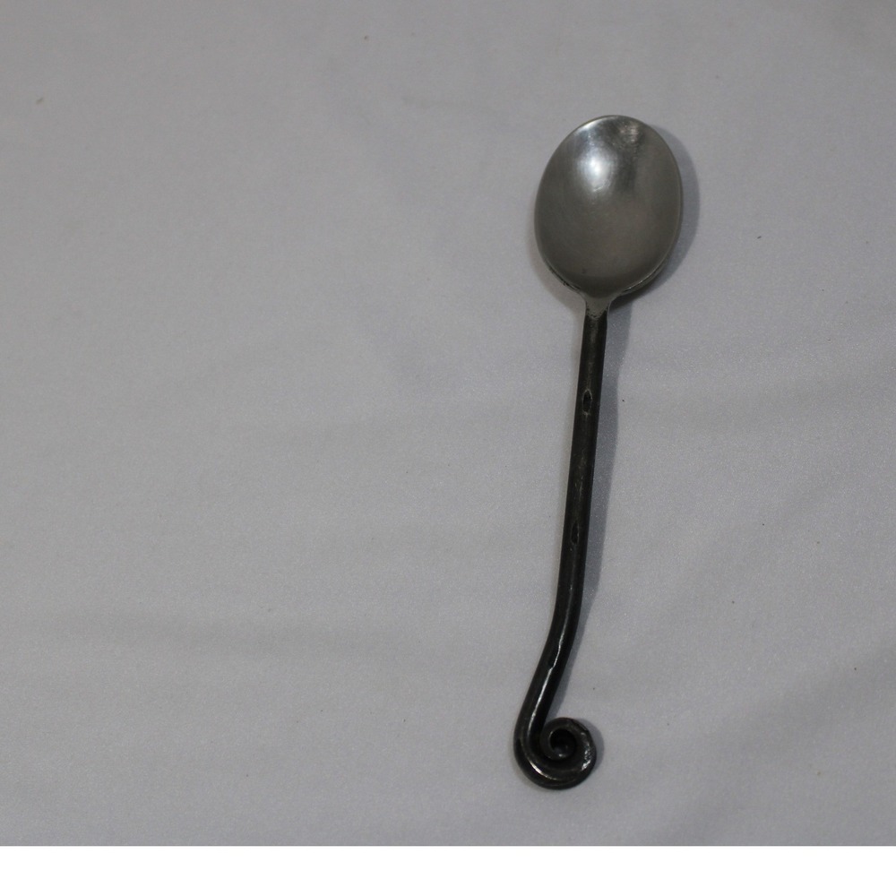 Treble Clef Stainless Steel Spoon with Curled Handle 8.25"